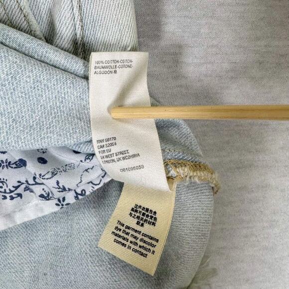 We The Free Denim Mini Skirt Pleated Light Wash Women's Size 27 - Picture 8 of 8